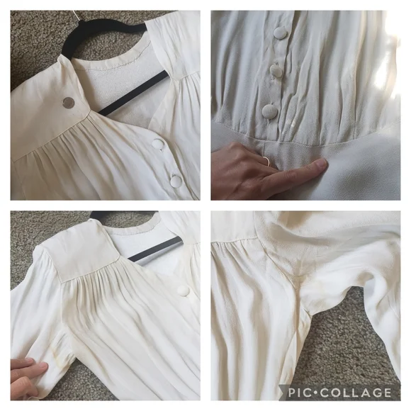 1940s Vintage Bridal Wedding Gown Dress Veil Belt - Picture 12 of 14